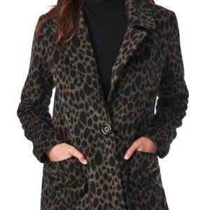 Bernardo Giraffe Print Car Coat
